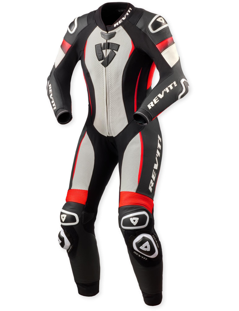 Damen Overall Rev'it Xena-4 Weiß Neon Rot