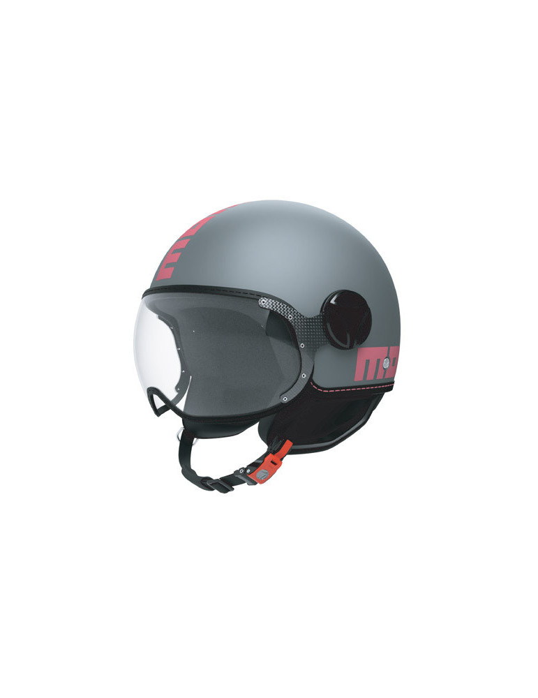 Momo FGTR Classic matt grey fuchsia helmet