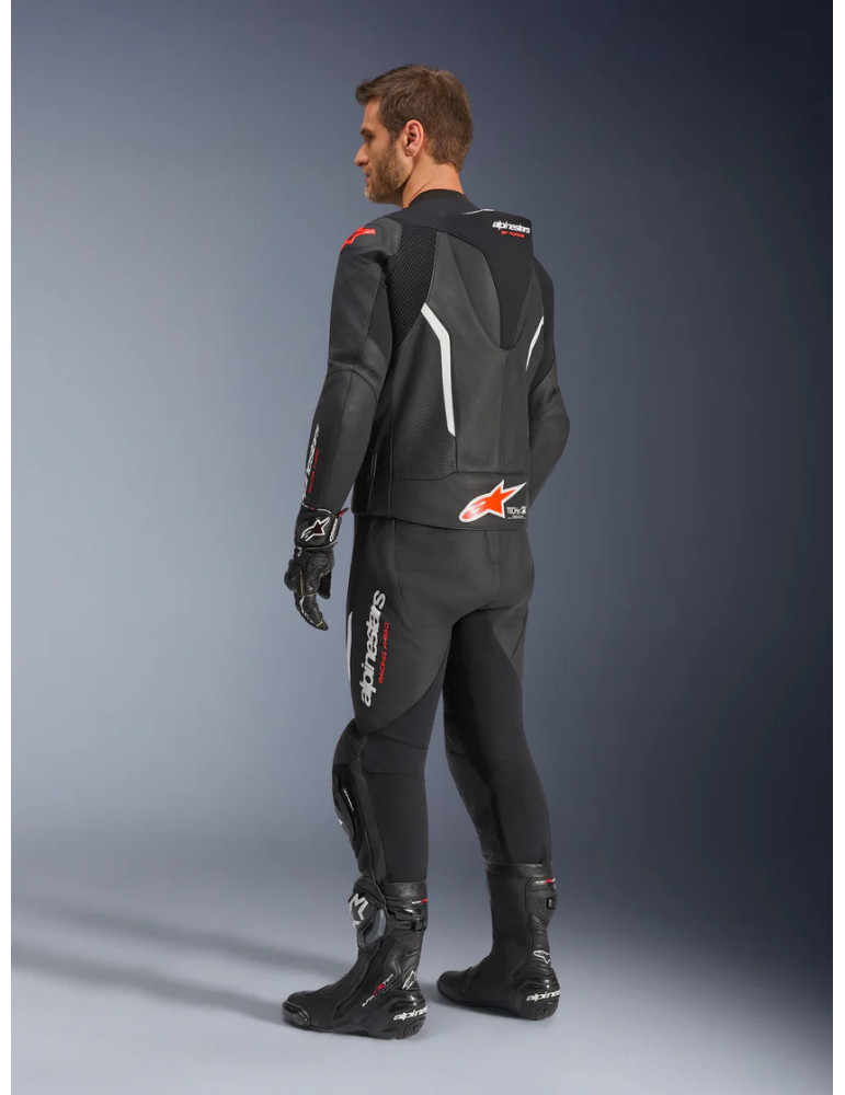 Tuta due pezzi Alpinestars GP Force V2 nero bianco rosso