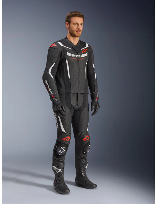 Alpinestars GP Force V2 zweiteiliger Anzug schwarz weiß rot