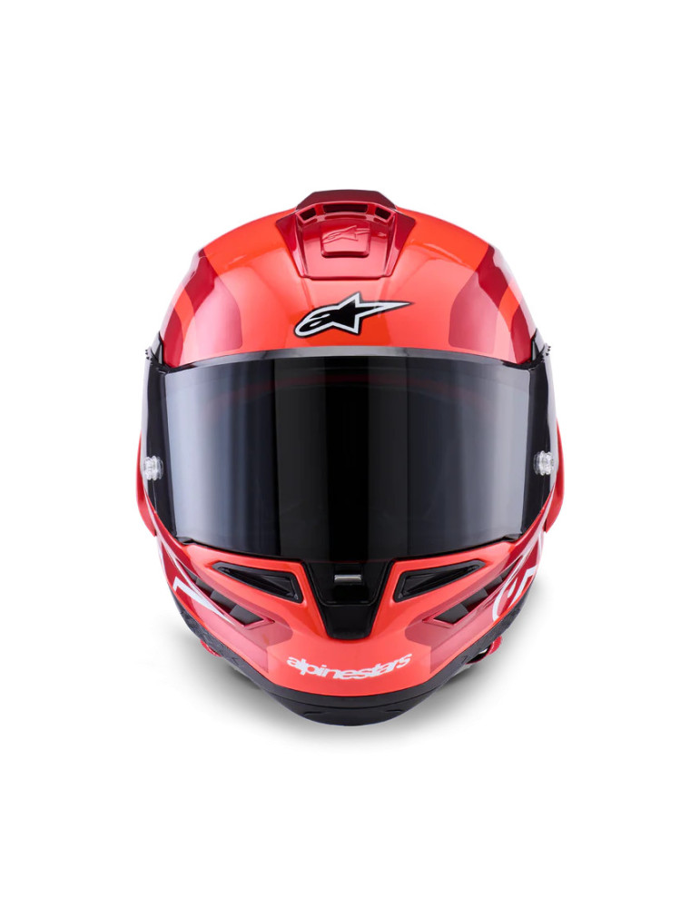 Casco Alpinestars Supertech R10 nero bianco doppio rosso