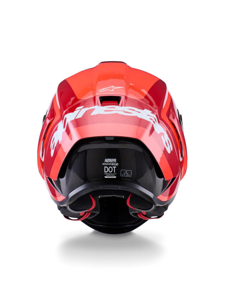 Alpinestars Supertech R10 Helm schwarz weiß doppelt rot