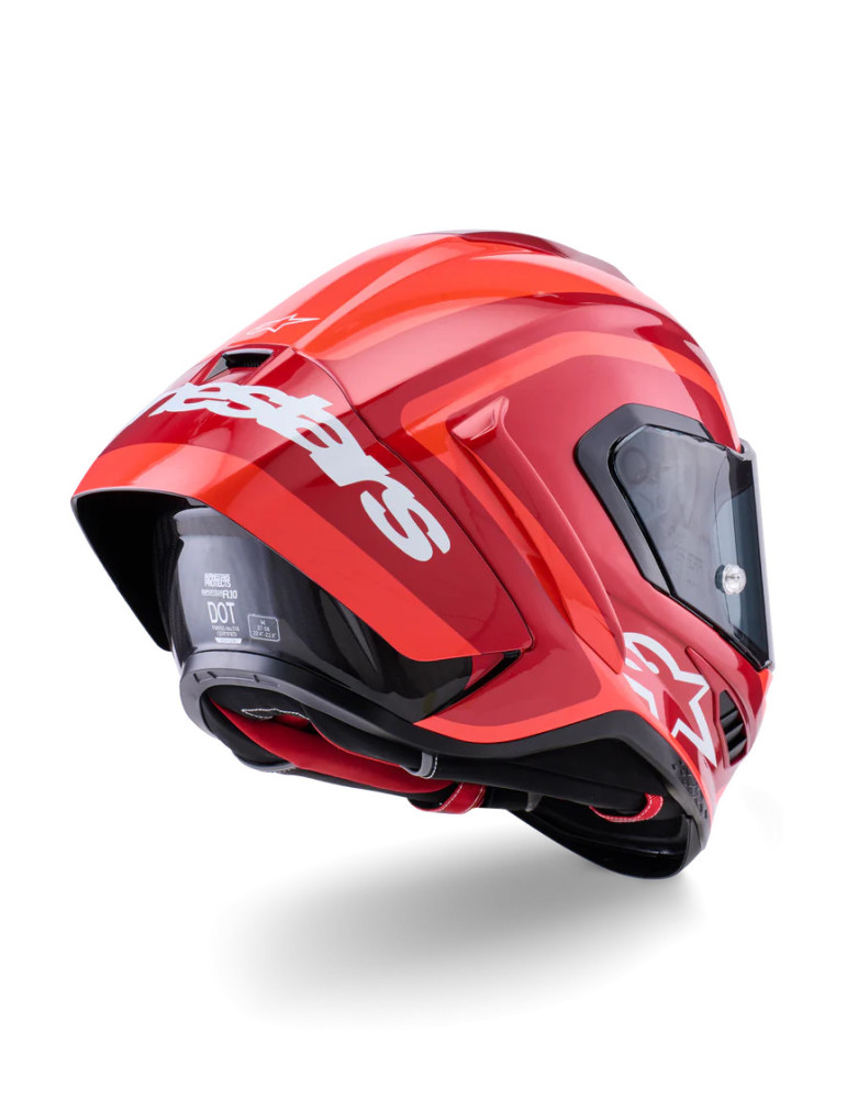 Alpinestars Supertech R10 helmet black white double red