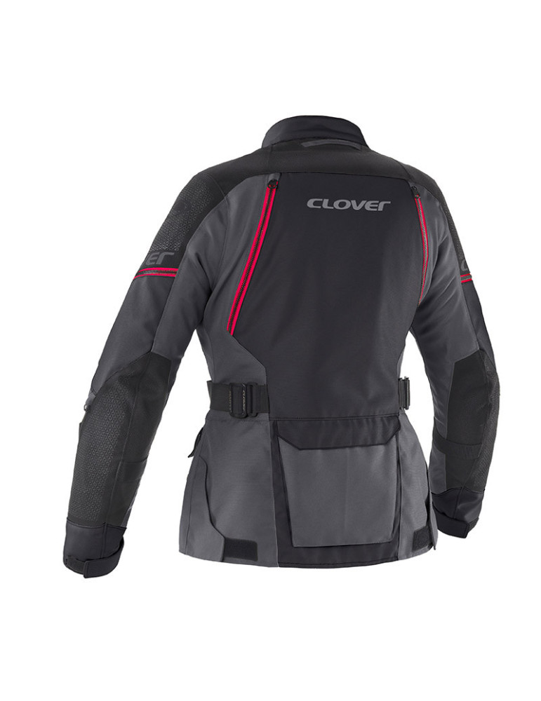 Chaqueta Mujer Clover Outland-3 WP Rojo/Negro | Impermeable y Protección