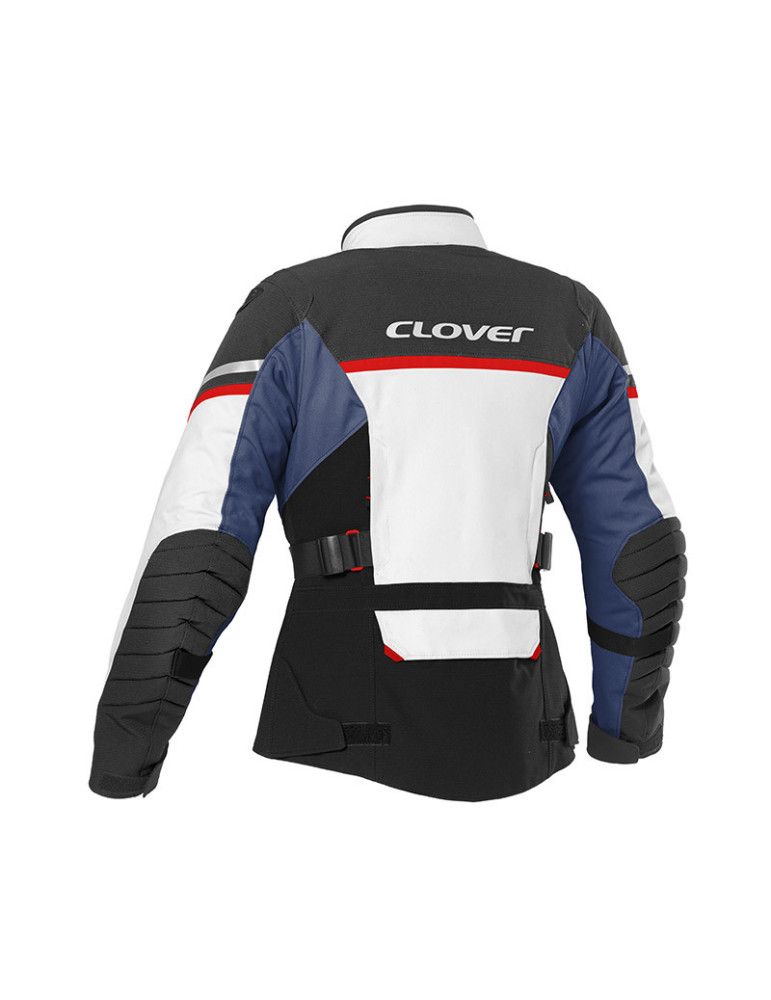 Chaqueta de mujer Clover Savana-4 WP navy rojo | Impermeable y Transpirable