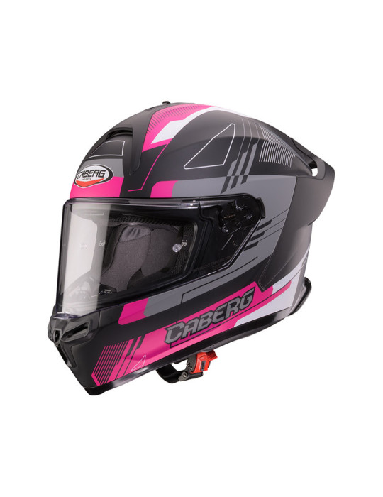 Casque Caberg Roxter Colt Noir Mat Fuchsia Blanc | Achat en ligne