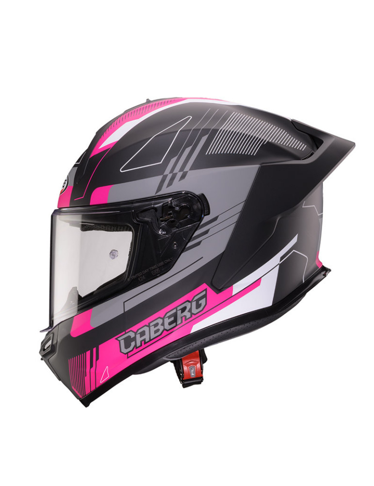 Casco Caberg Roxter Colt Negro Mate Fucsia Blanco | Comprar Online