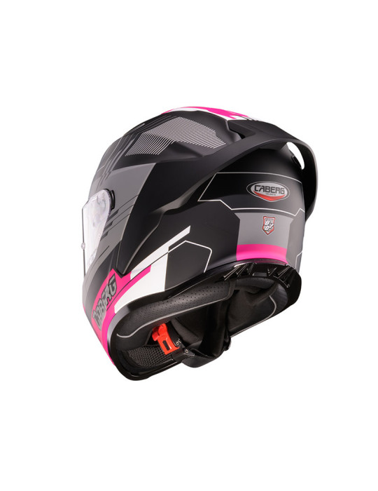 Casque Caberg Roxter Colt Noir Mat Fuchsia Blanc | Achat en ligne
