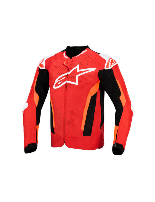 Alpinestars T-GP Air Jacke Rot Fluo/Schwarz | Motorradjacke Online Kaufen
