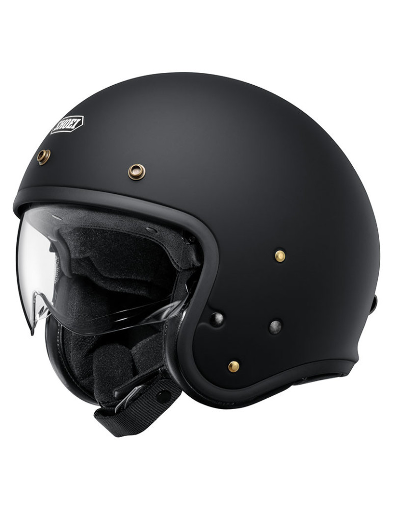 Shoei J-O2 Jethelm Matt Schwarz | Retro-Design & Komfort kaufen