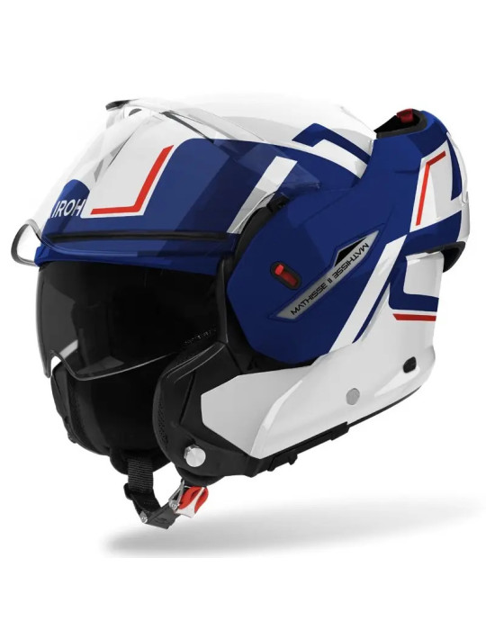 Casco Modular Airoh Mathisse 2 Genius Azul/Rojo Brillo | ECE 22.06