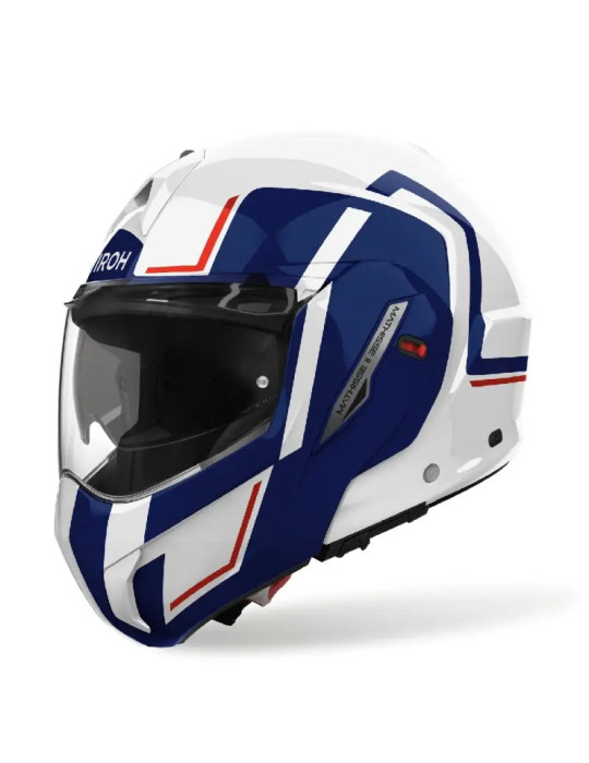 Casque Modulable Airoh Mathisse 2 Genius Bleu/Rouge Brillant | Achat en ligne