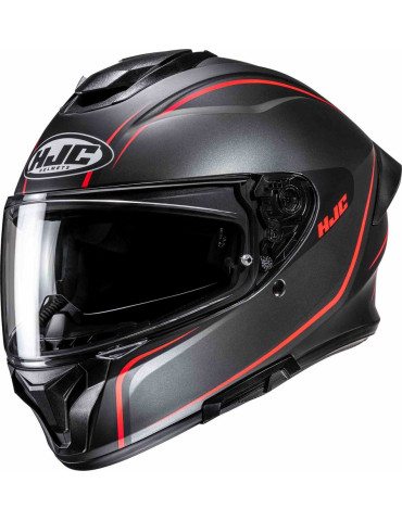Casco Integrale HJC C71 Quez MC1SF Nero Rosso Opaco | ECE 22.06