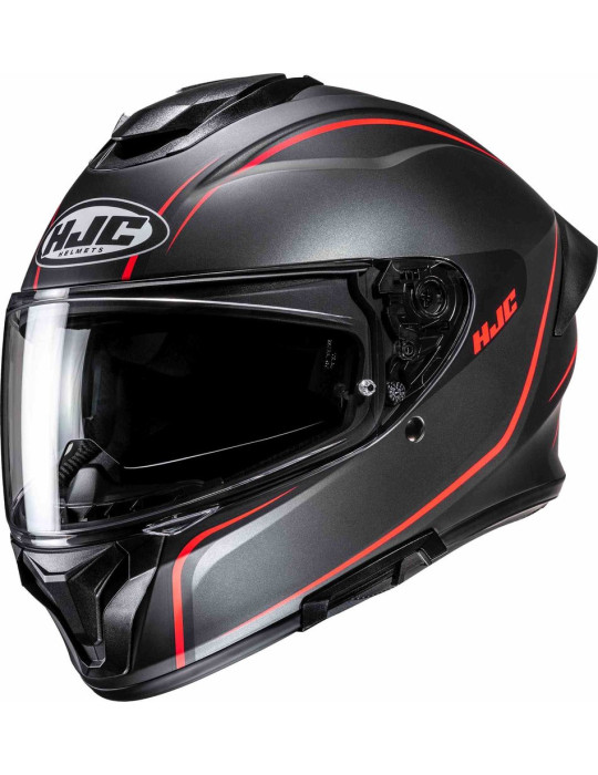 Casque Intégral HJC C71 Quez MC1SF Noir/Rouge Mat | Achat en Ligne