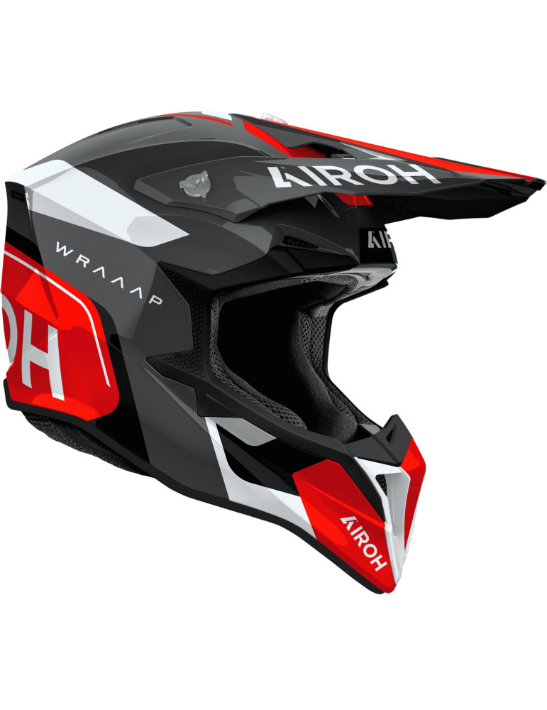 Airoh Wraaap Conquer Cross Helmet – Red Gloss | Buy Online