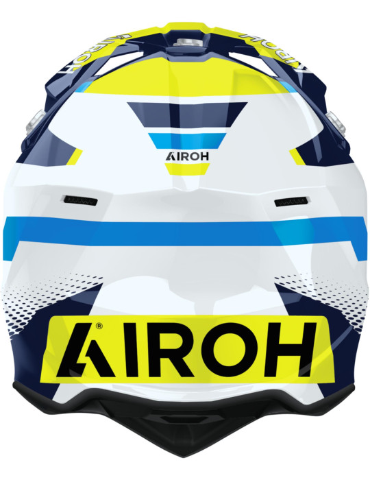 Airoh Wraaap Vision Crosshelm – Gelb/Blau Glänzend | Motocross Helm Kaufen