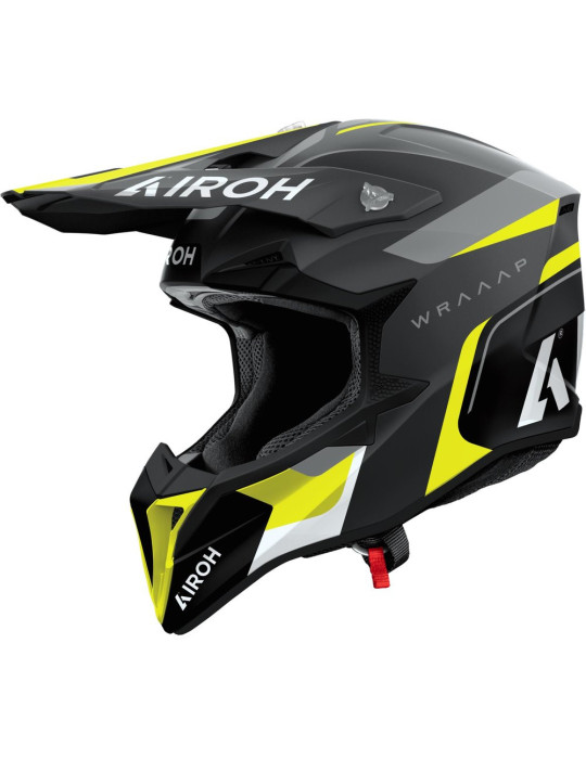 Casco Motocross Airoh Wraaap Conquer Amarillo Mate | Comprar Online