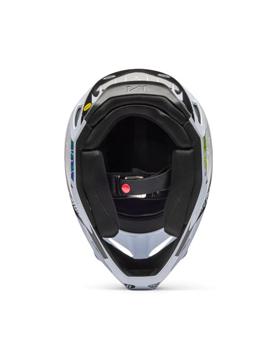 Fox V1 Image Cosmo Casque Cross Blanc/Noir | Achat en Ligne