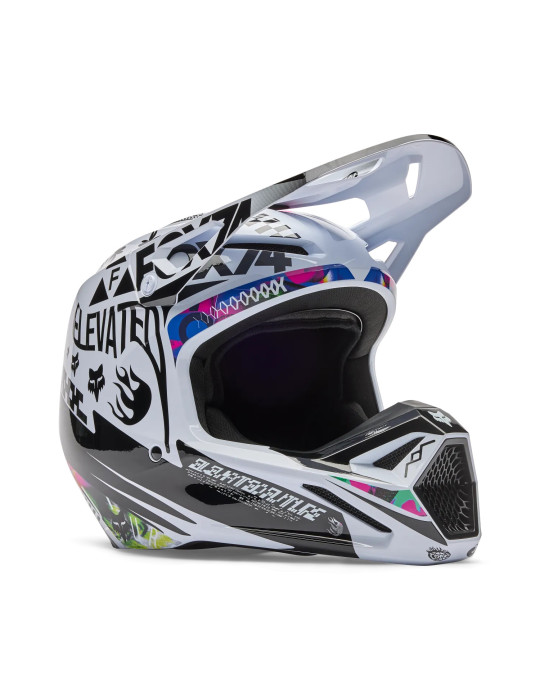 Casco Cross Fox V1 Image Cosmo Blanco/Negro | Motocross Off‑Road