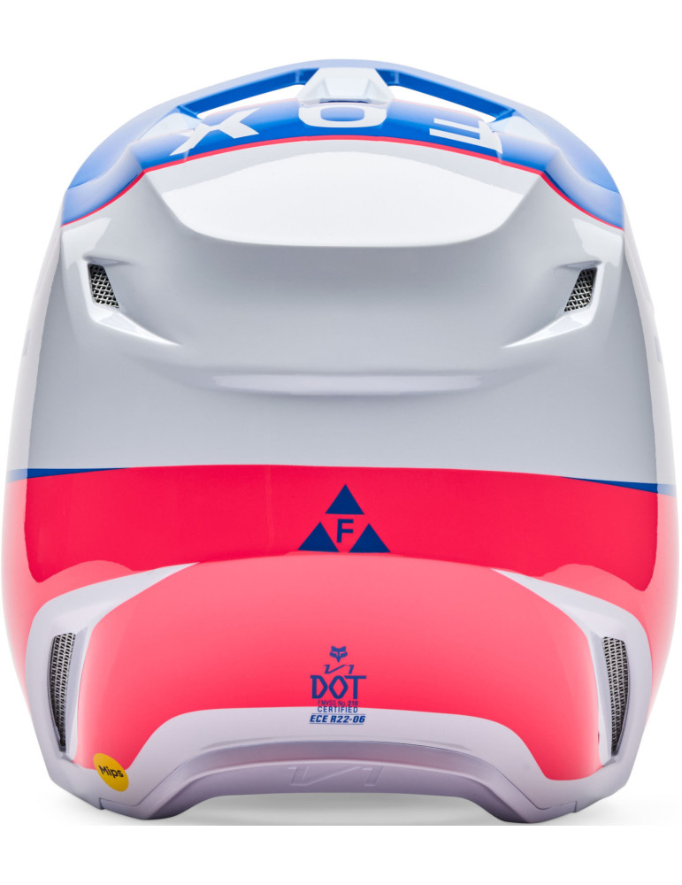 Fox V1 Collect Motocross Helmet Blue/Pink | Off-Road MX Gear