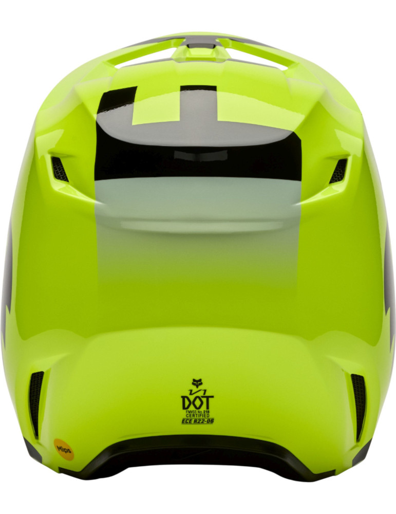 Fox V1 Shield Motocross Helmet – Fluo Yellow | Buy Online