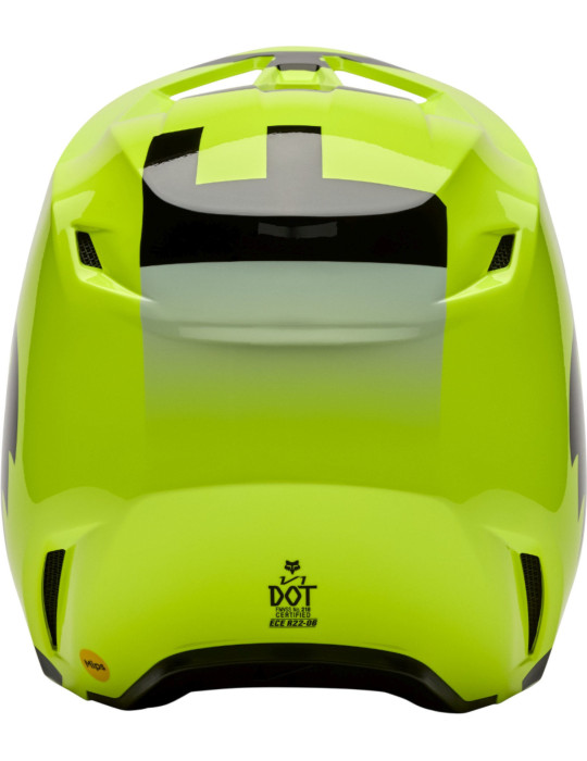 Casque Cross Fox V1 Shield Jaune Fluo | Casque Motocross Fox V1