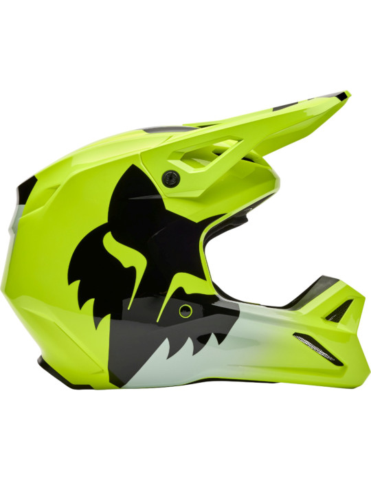 Casco Cross Fox V1 Shield Amarillo Flúor | Motocross Off‑Road