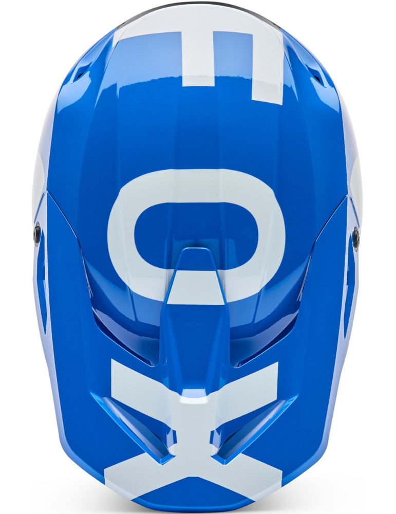 Fox V1 Shield Blue Motocross Helmet | Lightweight MX Protection