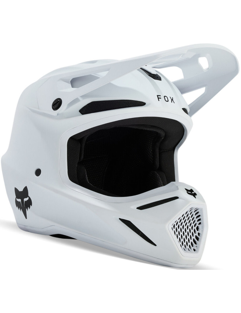 Casco Cross Fox V3 Solid Bianco Opaco | Offerta Online e Spedizione Rapida