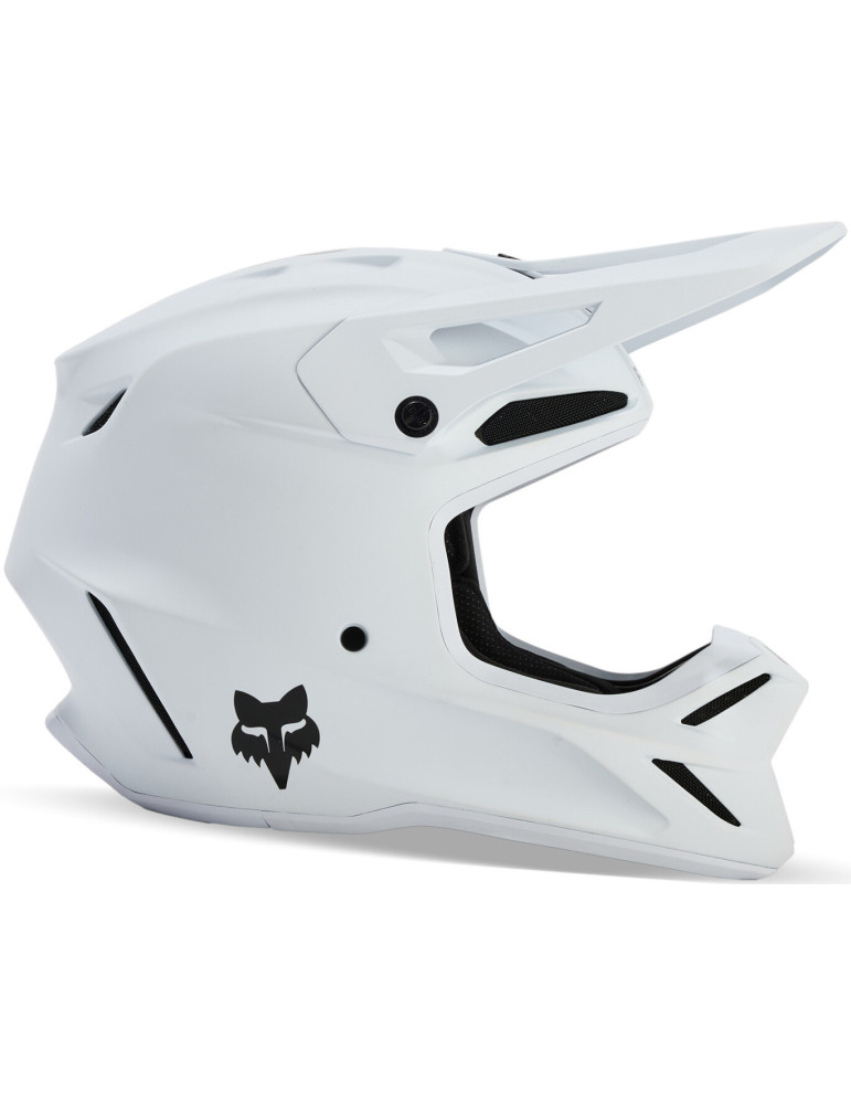Casco Cross Fox V3 Solid Bianco Opaco | Offerta Online e Spedizione Rapida