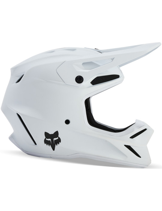 Casco Cross Fox V3 Solid Blanco Mate | MX Enduro Offroad