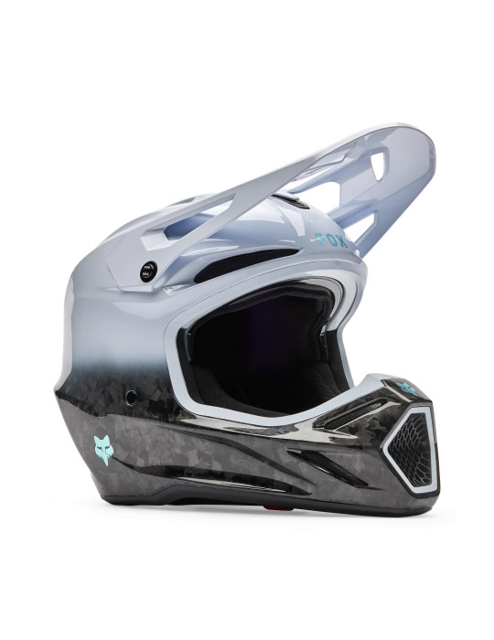 Fox V3 RS Ghost Cross Helmet White | Motocross Helmet USA