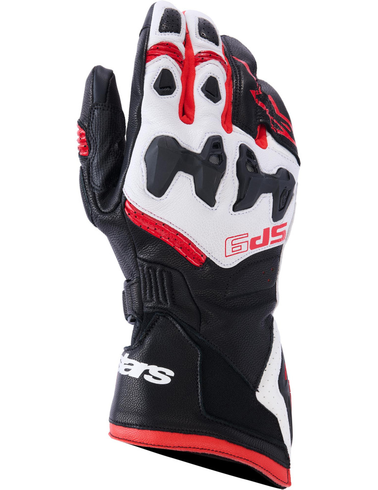 Alpinestars SP-9 Sport Motorcycle Gloves – Black/White/Red | Buy Online