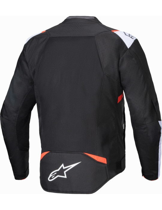 Blouson Moto Été Alpinestars T-SPS Air v2 Noir/Blanc/Rouge Fluo | Veste Airflow