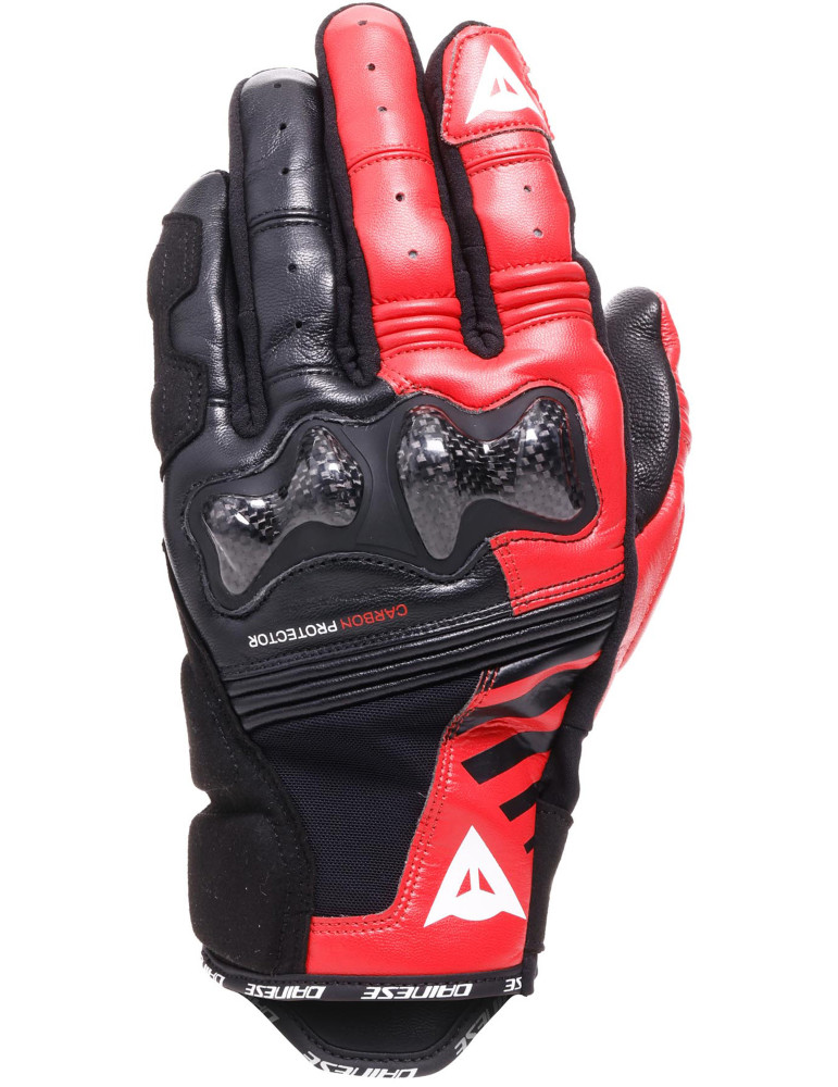 Guanti Moto Racing Dainese Reacto Carbon Nero/Rosso Lava | Acquista Online