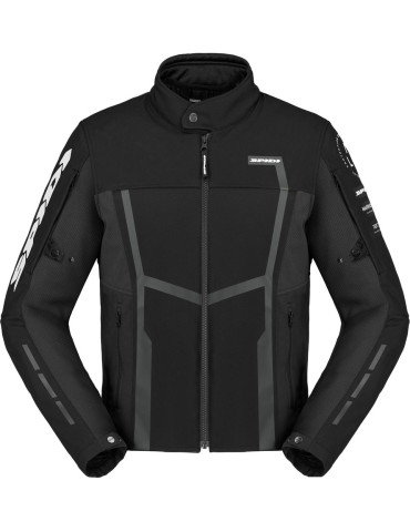Spidi Motojoy Men's Fabric Motorcycle Jacket | Black/White | Buy Online