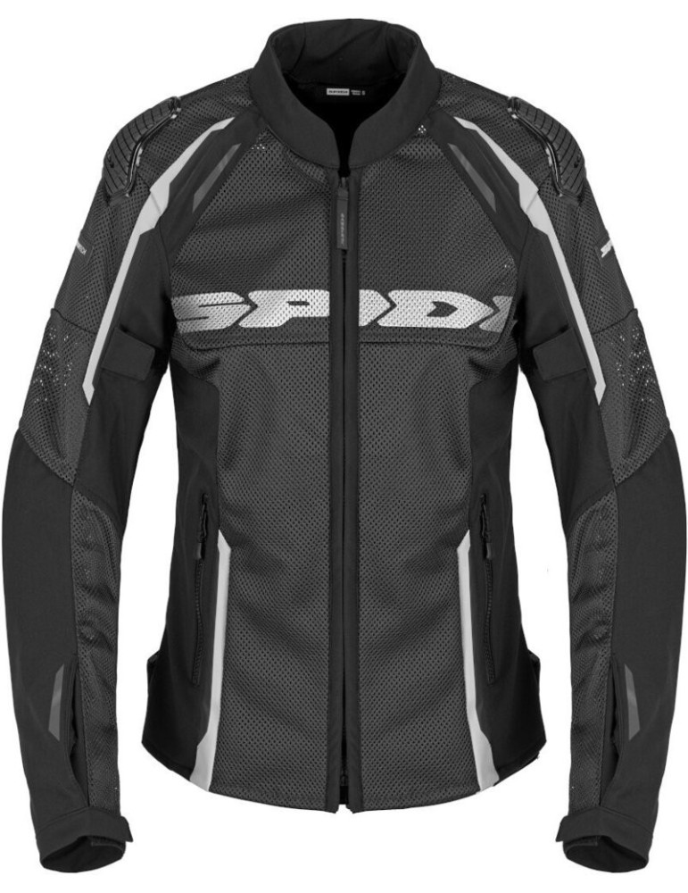 Giacca Moto Estiva Donna Spidi Race Warrior 2 Net Nero/Bianco | Protezioni CE