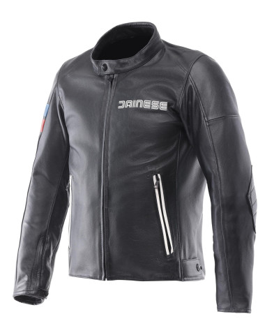 Blouson Moto Cuir Perforé Dainese Leggenda Perf Noir | Achat en Ligne