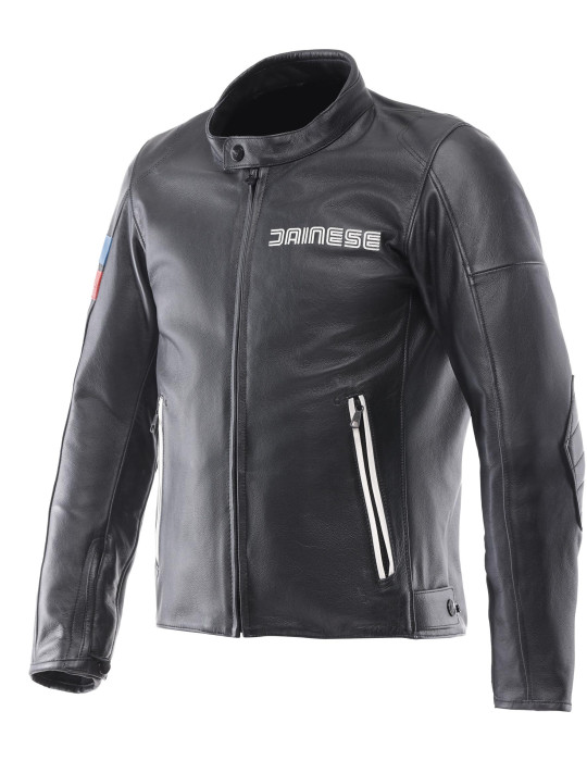 Dainese Leggenda Perf Perforierte Leder Motorradjacke Schwarz | Kaufen