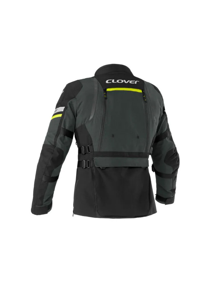 Chaqueta Moto Adventure Mujer Clover Savana-4 WP 3 Capas Grafito/Amarillo | Tienda Online