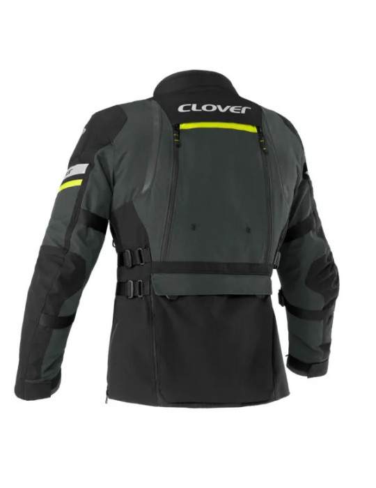 Clover Savana-4 WP Lady 3-Layer Motorcycle Jacket | Graphite/Yellow