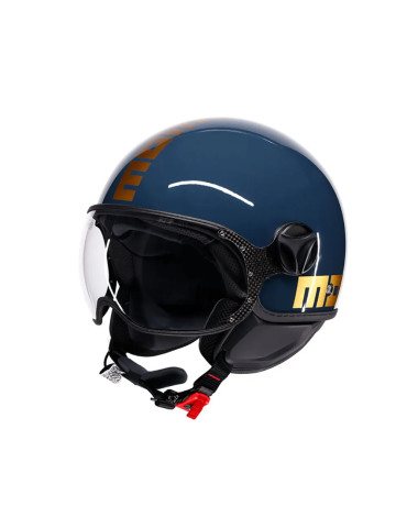 Casque Jet Momo Design FGTR Classic Flip Or Laiton Noir | Achat en ligne