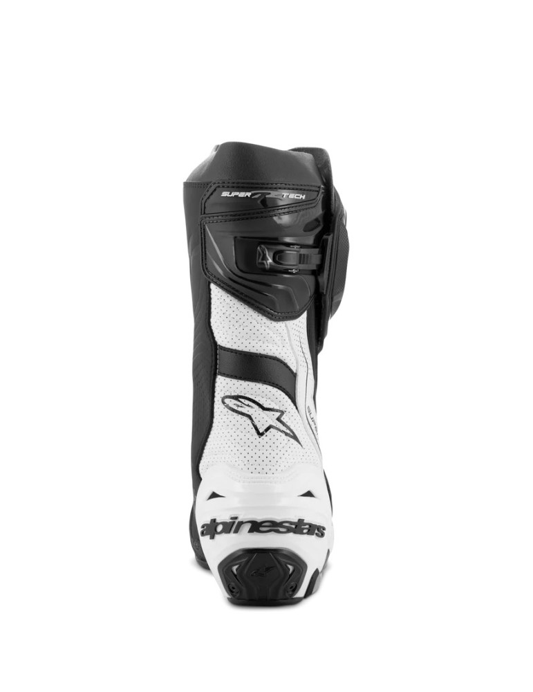 Bottes Moto Racing Perforées Alpinestars Supertech R Vented Noir/Blanc | Achat en Ligne