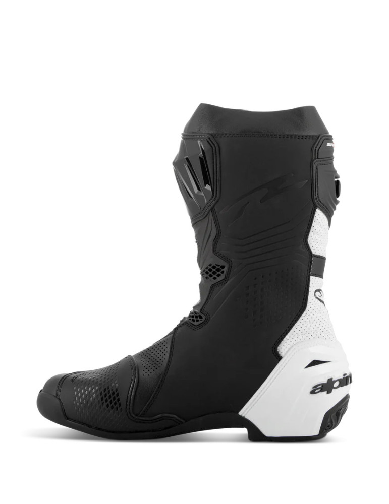 Botas Moto Racing Perforadas Alpinestars Supertech R Vented Negro/Blanco | Tienda Online