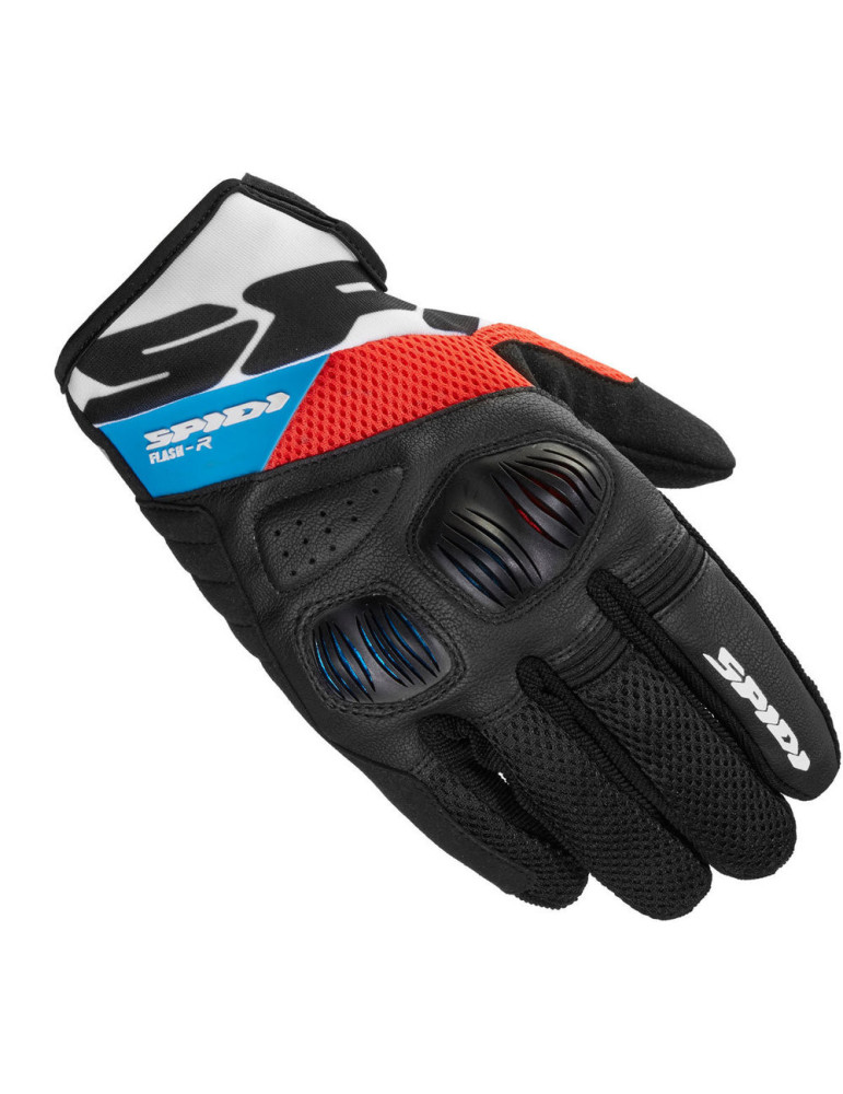 Spidi Flash-R Evo 2 Sommer-Motorradhandschuhe Schwarz/Rot/Blau | Online kaufen