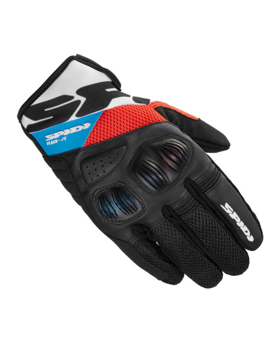 Spidi Flash-R Evo 2 Sommer-Motorradhandschuhe Schwarz/Rot/Blau | Online kaufen