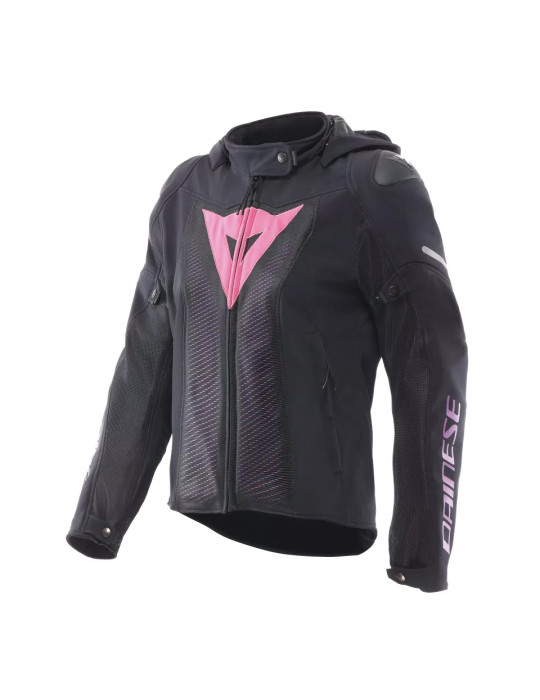 Giacca Moto Estiva Donna Dainese Super Sprint Air Nero/Rosa/Viola | Air Mesh