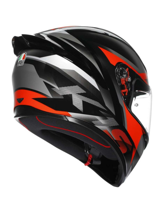 AGV K1 S Fastlap Integralhelm – Schwarz/Grau/Rot | Online kaufen