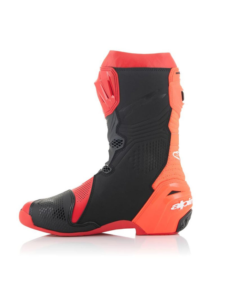 Alpinestars Supertech R Vented Racing Boots | Black/Red Fluo
