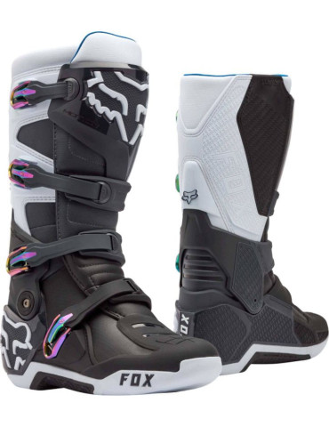 Fox Motion Motocross & Enduro Motorcycle Boots – Black/Grey/White | Buy Online